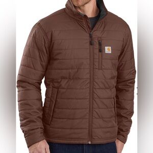 Carhartt Rain Defender Lightweight Insulated Jacket Mens L Chesnut Brown.